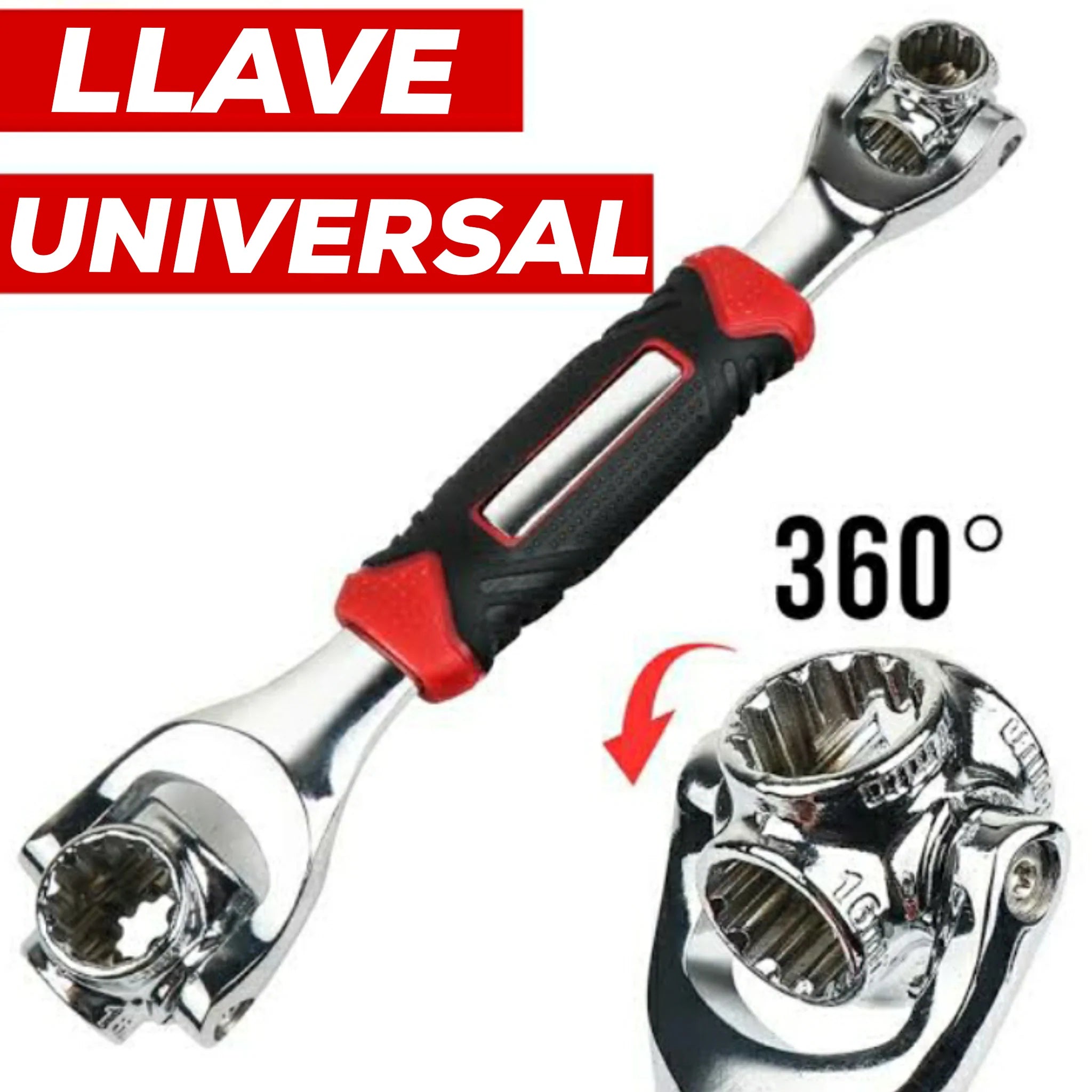 🔧LLAVE MULTIFUNCIONAL 48 EN 1 GIRATORIA 360°🔧